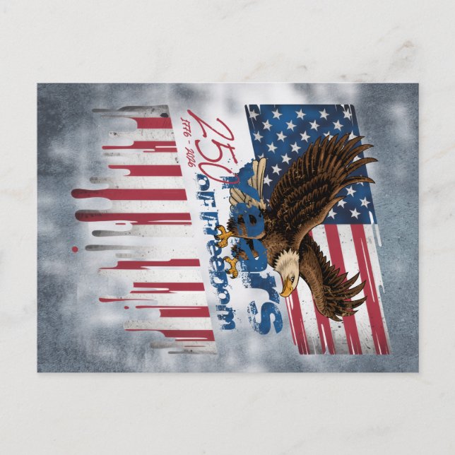 Carte Postale A bold illustration of an American symbol (Devant)