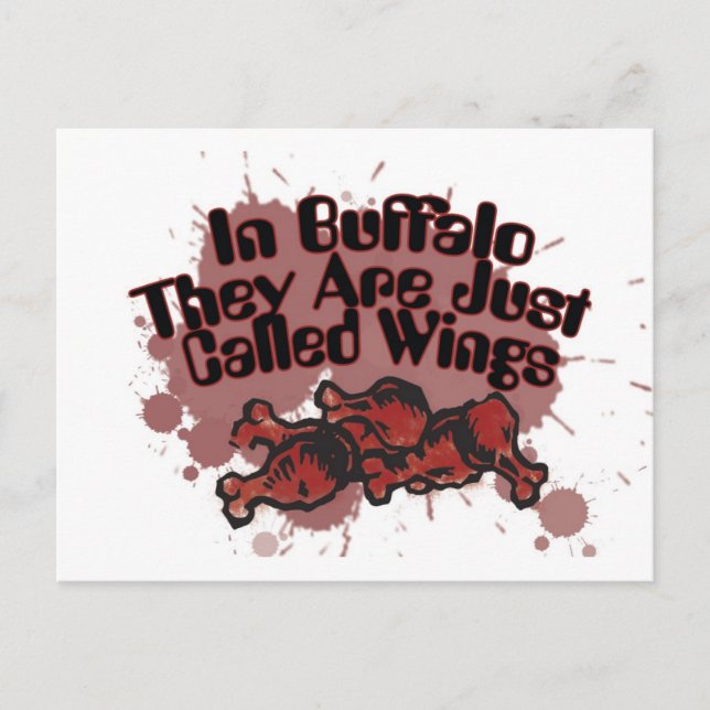 Carte Postale À Buffalo, on les appelle simplement ailes (Devant)