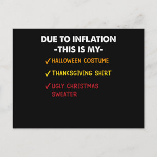 Carte Postale A cause de l'inflation, voici mon Action de grâce