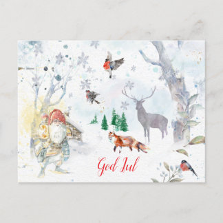 Carte Postale A charming Scandinavian winter gnome