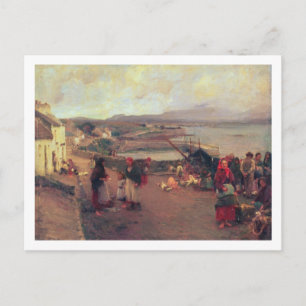 Carte Postale A Connemara Village - The Way to The Harbour, 1898