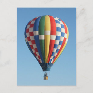 Carte Postale à damiers ballon à air chaud Nouveau-Mexique