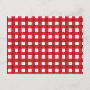 Carte Postale à damiers Motif de couverture de pique-nique