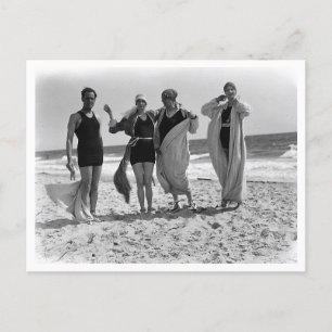 Carte Postale A Day at the Beach, Long Island, New York Vintage