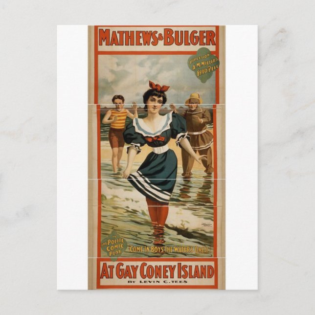 Carte Postale À Gay Coney Island (Devant)