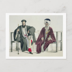Carte Postale A Greek Priest and a Turk, gravée par le Thierry