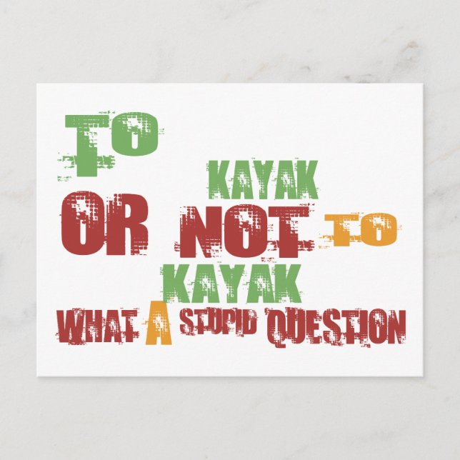 Carte Postale À Kayak (Devant)