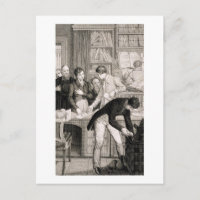 À la Banque, vers 1800 (gravure)