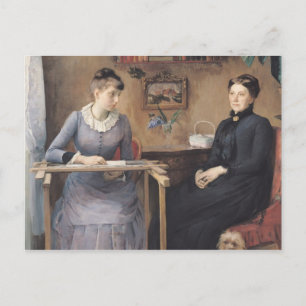 Carte Postale À la maison ou à l'intimité, 1885