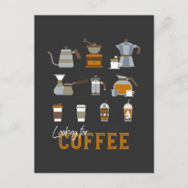 Carte Postale À la recherche d'un délicieux verre de café