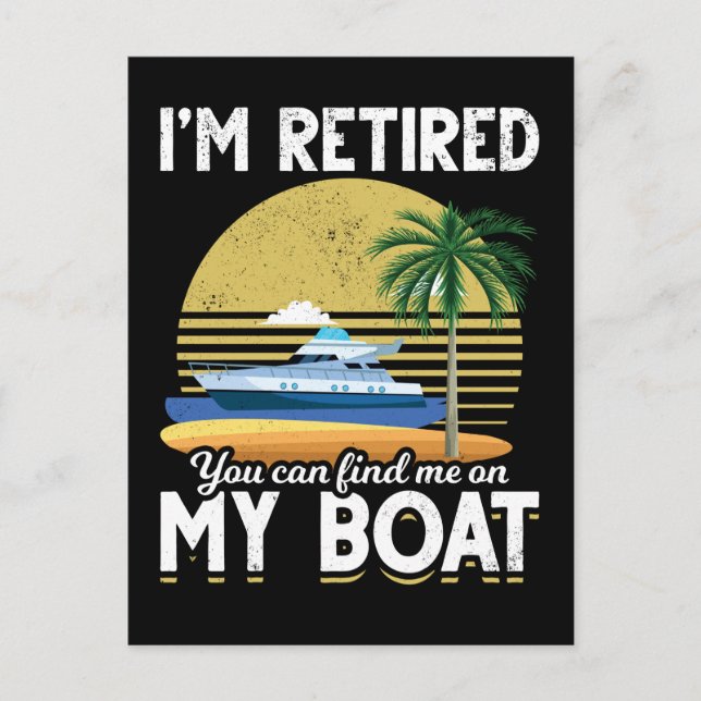 Carte Postale À la retraite Drôle de bateau Retraite (Devant)