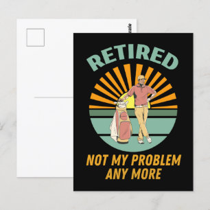 Carte Postale à la retraite non plus mon problème