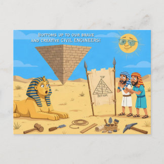 Carte Postale À la santé des ingénieurs civils