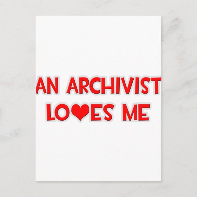 Carte Postale À l'archiviste Loves Me (Devant)