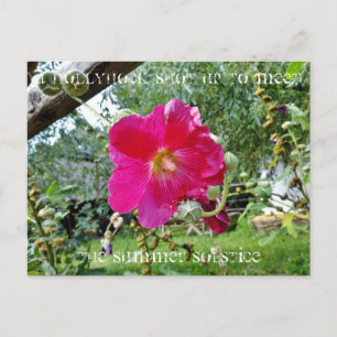 Carte postale à l'hollyhock