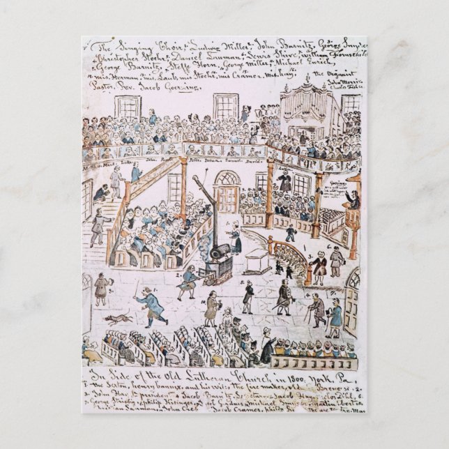Carte Postale À l'intérieur de l'église du Vieux Luthérien, comt (Devant)