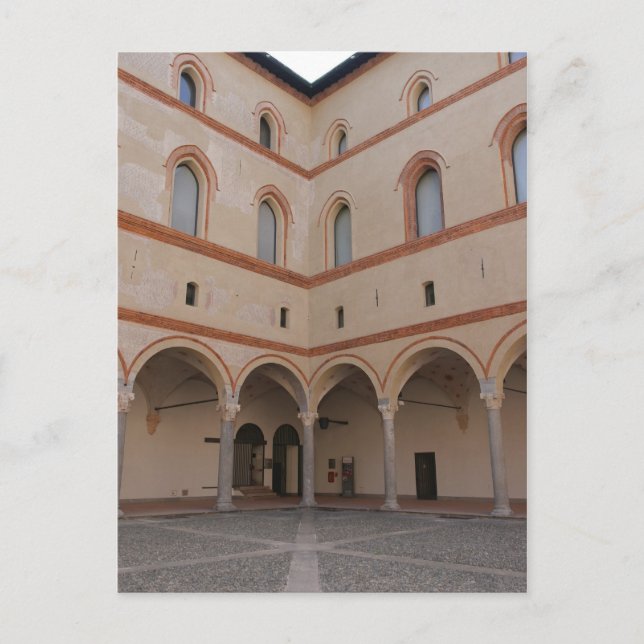 Carte Postale À l'intérieur du château de Sforza - Milano, Itali (Devant)