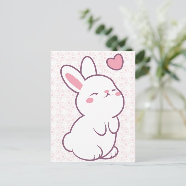 Carte Postale A Little Bunny Made of Feelings (Debout devant)