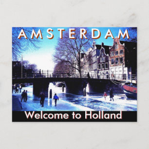 Carte Postale A M S T E R D A M, Bienvenue en Hollande par Mojis