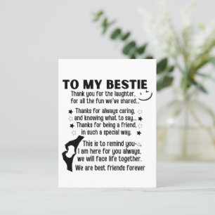 Carte Postale À Ma Bestie Nous Sommes Les Meilleurs Amis Pour Ja