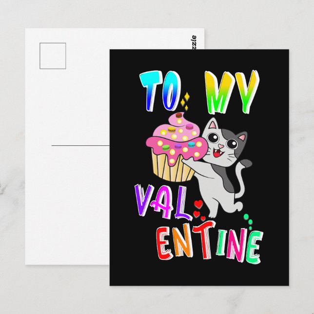 Carte Postale À ma Saint Valentin (Devant / Derrière)