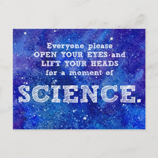 Carte Postale A Moment of SCIENCE proteste postcard (Devant)