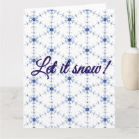 Carte postale à motif de flocon de neige en diaman