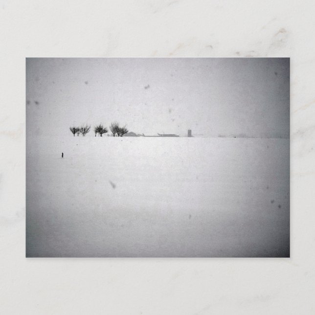 Carte postale à neige minimale (Devant)