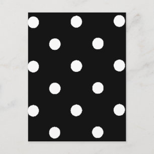 Carte Postale à petits pois noir et blanc