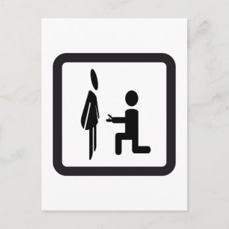 Carte Postale A pictogramme demande en mariage - Proposal of mar