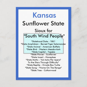 Carte Postale A propos du Kansas