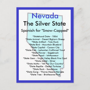Carte Postale A propos du Nevada