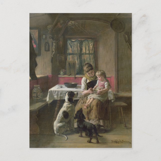 Carte Postale À qui est le dîner ? (Devant)