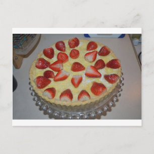 Carte Postale A strawberry cake
