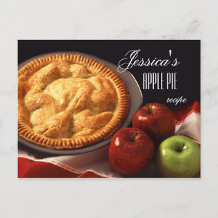 Carte postale à tarte ou dessert Apple personnalis