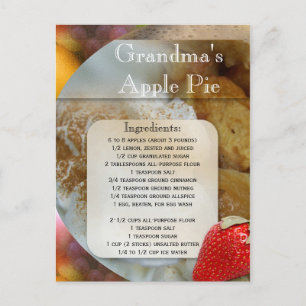 Carte postale à tarte ou dessert de pommes