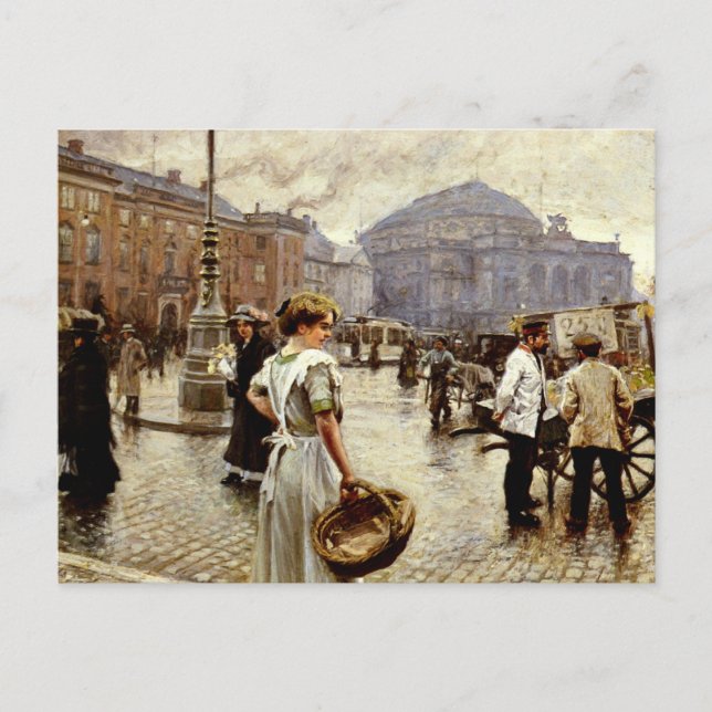 Carte Postale A View of Kongens Nytorv, Copenhague, (Devant)