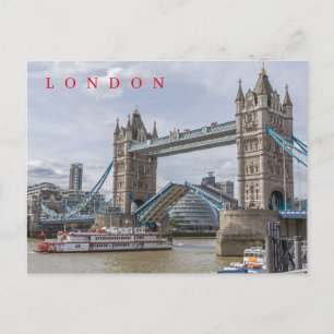 Carte postale à vue levée London Tower Bridge