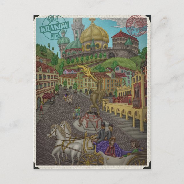 Carte Postale À Wawel, Cracovie par Ordovich (Devant)