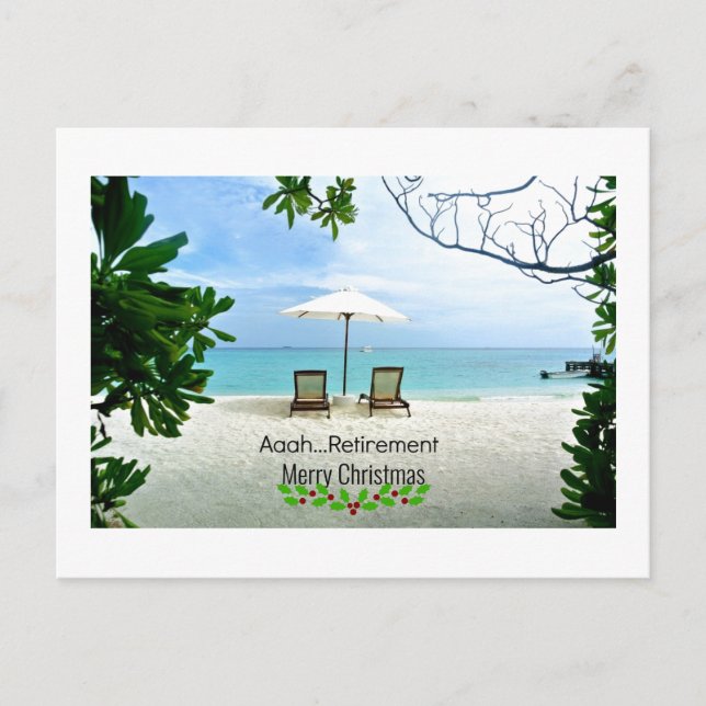 Carte Postale Aaah...Retraite voeux de Noël (Devant)