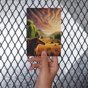 Carte Postale Aardvark dans un champ ensoleillé