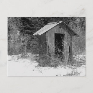 Carte postale Abandon Outhouse (B&W)