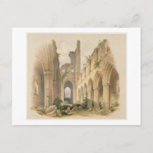 Carte Postale Abbaye de Kirkstall, la nef et la chorale, de "The