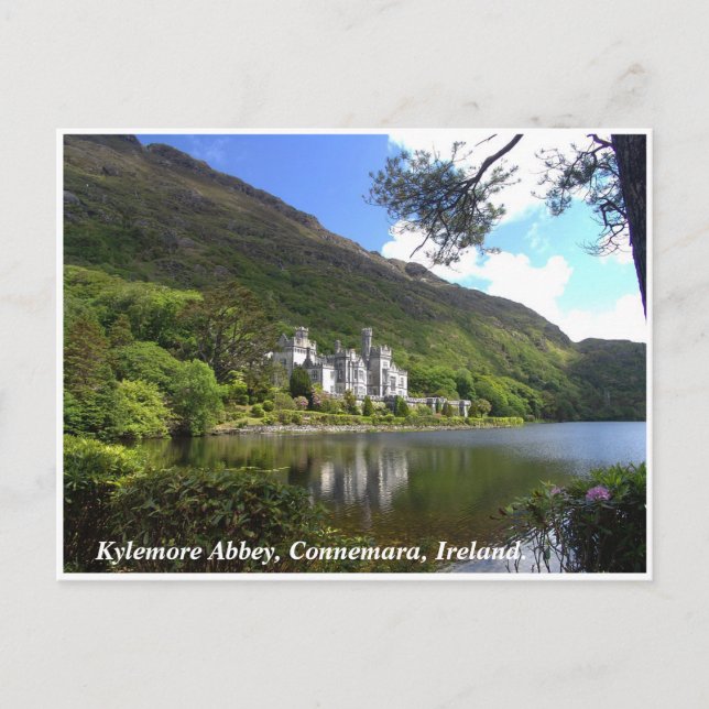 Carte Postale Abbaye de Kylemore, paysage du Connemara Co. Galwa (Devant)