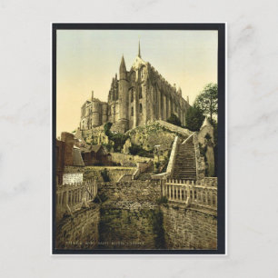 Carte Postale Abbaye des remparts, Mont Saint-Michel, France v