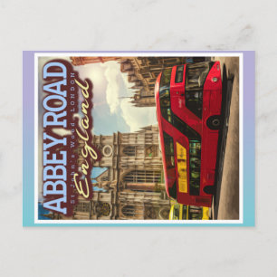 CARTE POSTALE ABBEY ROAD LONDON - ROUTE ICONIQUE DE L'ANGLETERRE