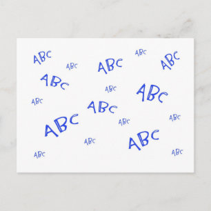 Carte Postale ABC bleu`s