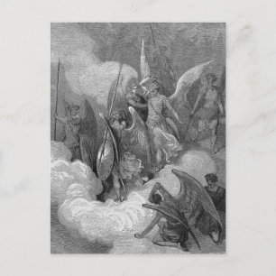 Carte Postale Abdiel attaque Satan