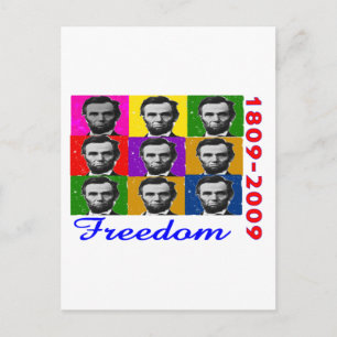 Carte Postale Abe Lincoln FREEDOM 1809 2009 Cadeaux uniques