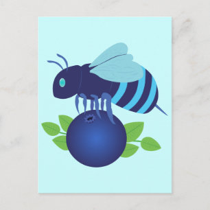 Carte Postale Abeille de bleuet